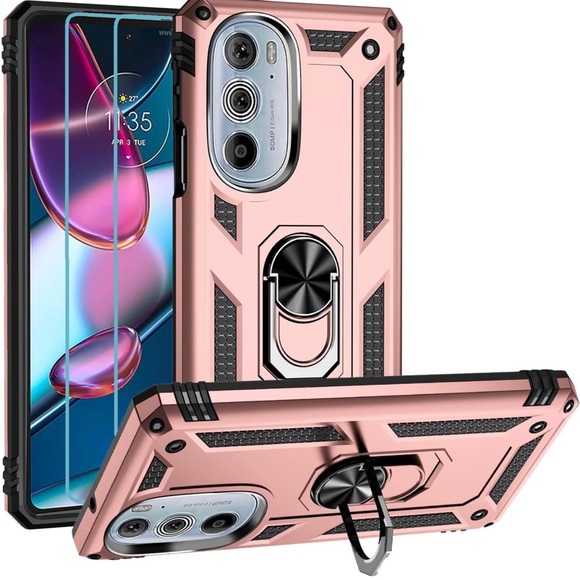Other - NWT Moto Edge 30 Plus 2022 Case with screen protector, rose gold